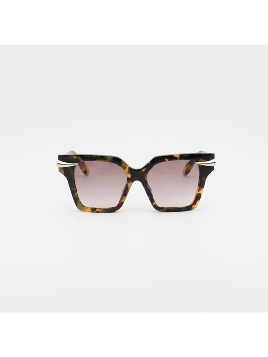 Roberto Cavalli SRC002M 0AGG Sunglasses Havana Square Frame, Brown Lenses main image 4